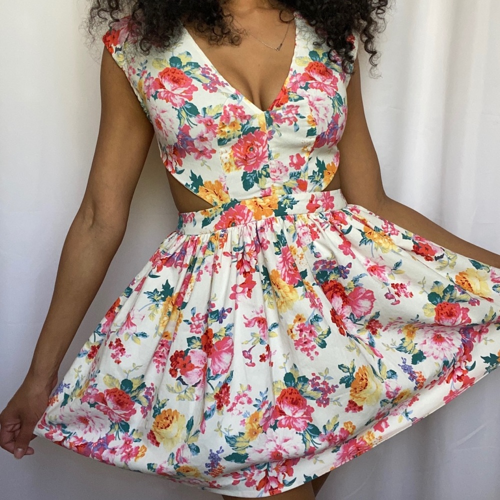 Floral Print Mini Dress